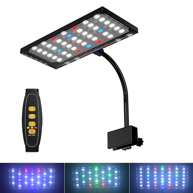 Aquarium Plant Grow Light - USB-Aquarium-LED-Licht Vollspektrum Wasserpflanzen-Wachstumslampe Fischbecken Einstellbare Helligkeit