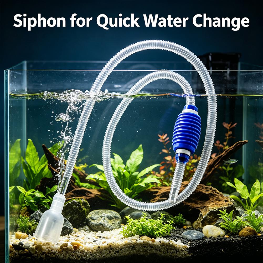 Planted Aquarium Cleaning Kit - Aquarium-Kiesreiniger Handsiphon-Pumpenset Schneller Wasserwechsler Filterdüse Fischbecken-Reinigungswerkzeug