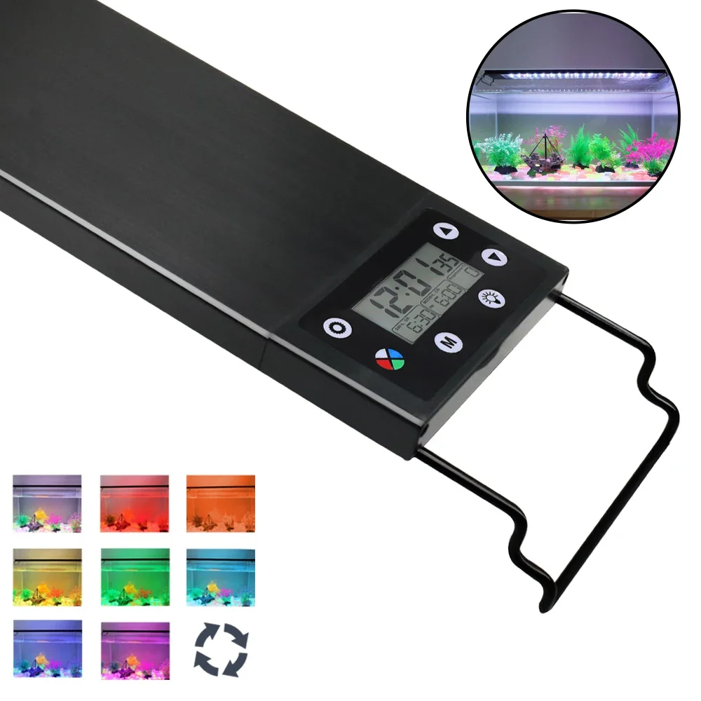Aquarium Plant Grow Light - IP68 wasserdichtes Aquarium-LED-Licht, Vollspektrum-Aquariumbeleuchtung mit Wasserpflanzenwachstumslampe,