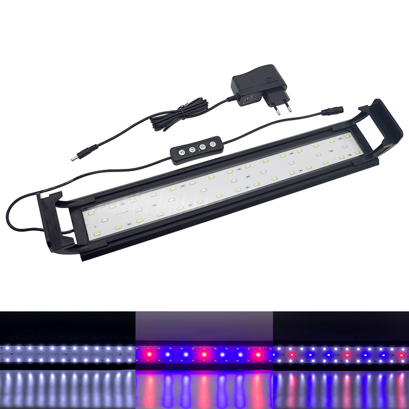 Aquarium Plant Grow Light - Aquarium-LED-Licht für 16–64 cm große Aquarien-Vollspektrum-Clip-Lampe,