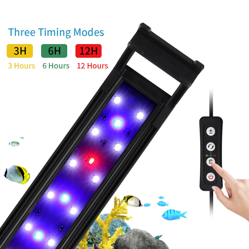 Aquarium Plant Grow Light - Einstellbare Helligkeit des Aquarium-Halterungslichts, Lichteffekt des