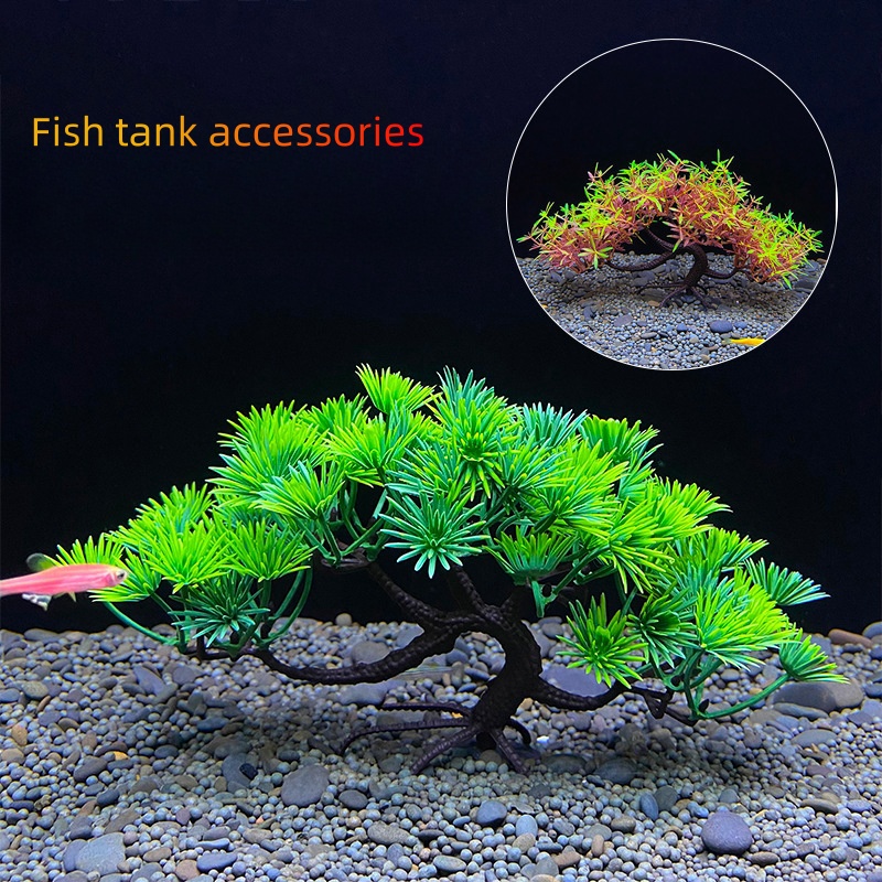 Planted Aquarium For Goldfish - Aquarium-Bonsai-Baum, Pflanze, Fischbecken-Dekoration, Künstliche Pflanze, Blumendekoration,