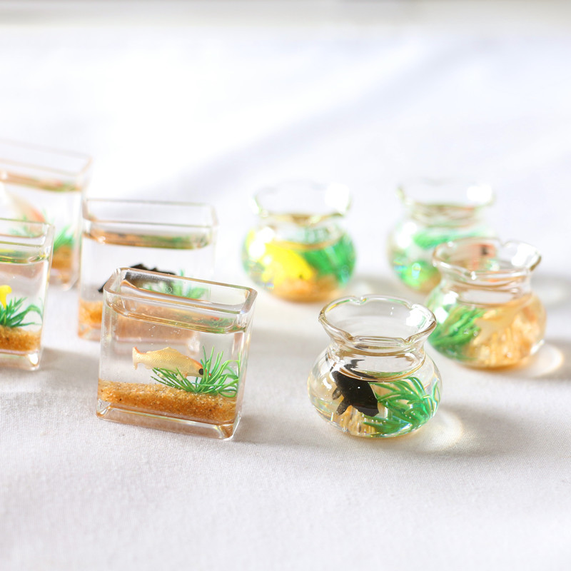 Planted Aquarium Models - 1pc antike Mini Puppenhaus Simulation Glas