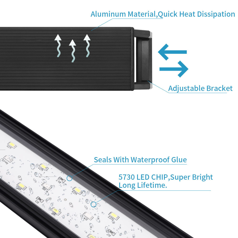 Einstellbare Helligkeit des Aq – Aquarium Plant Grow Light Bewertung und Preis